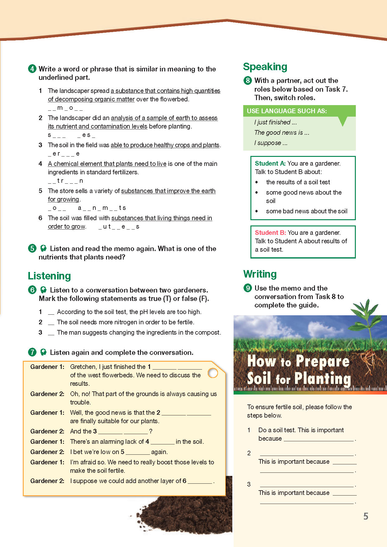 ESP English for Specific Purposes - Career Paths: Landscaping - Sample Page 2