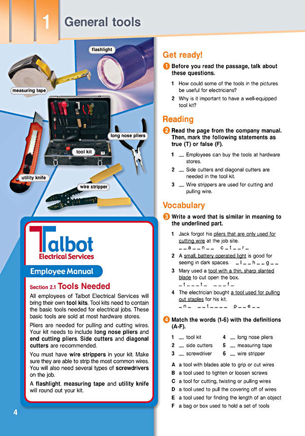 Sample Page 1 - Career Paths: Electrician