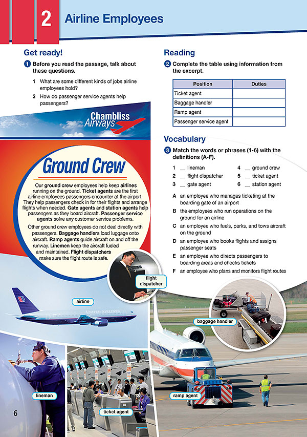 Sample Page 3 - Career Paths: Flight Attendant