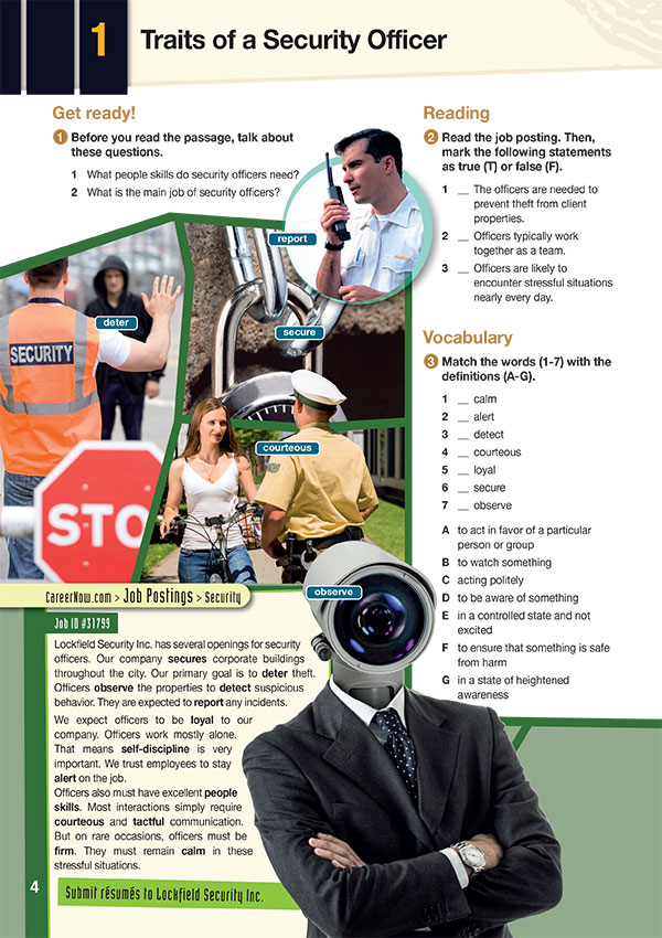 Sample Page 2- Career Paths: Career Paths: Security Personnel